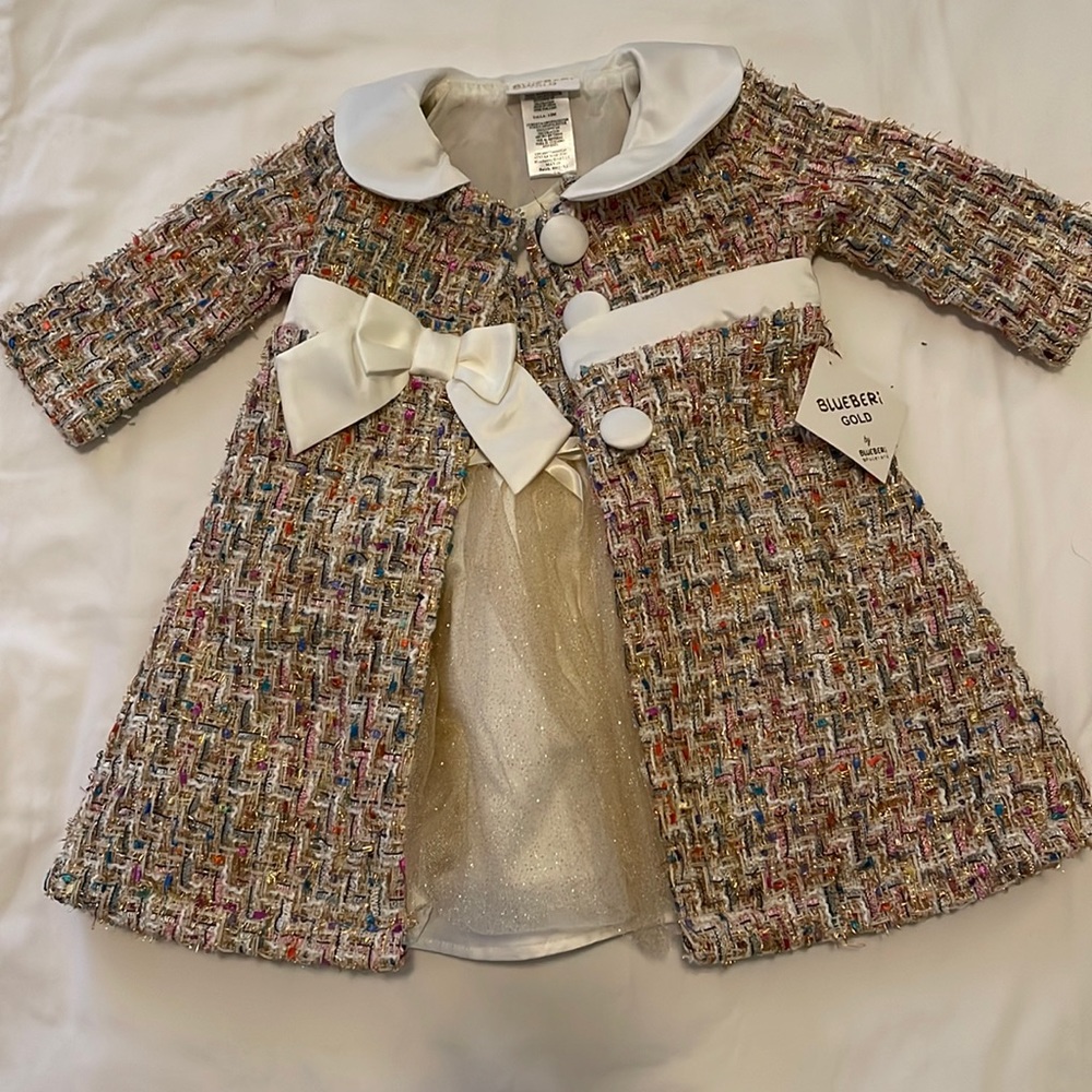2- piece tweed dress & coat for a little girl.